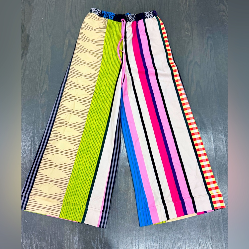 Women’s Multicolor Striped Wide-Leg Casual Pants - Picture 4 of 7